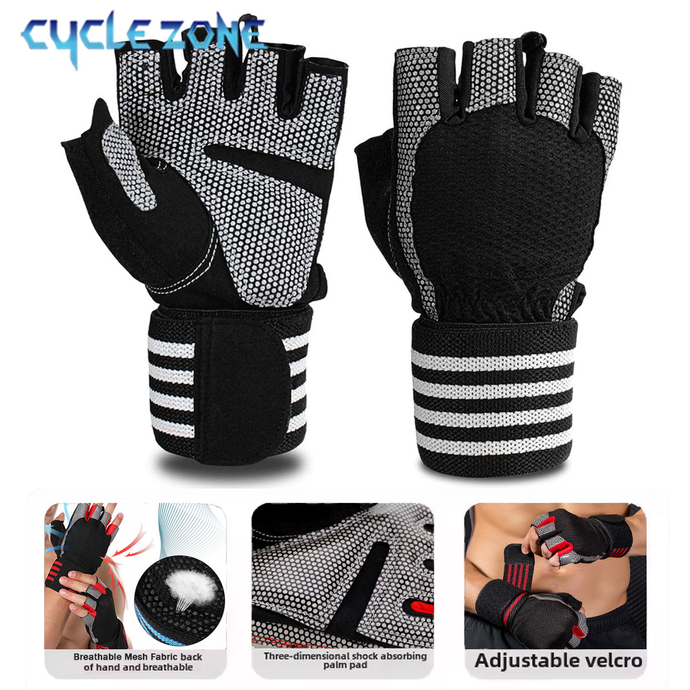 손목 랩 지원 기능이 있는 1쌍의 하프 핑거 짐 피트니 - Crossfit Equipment 리뷰 및 가격